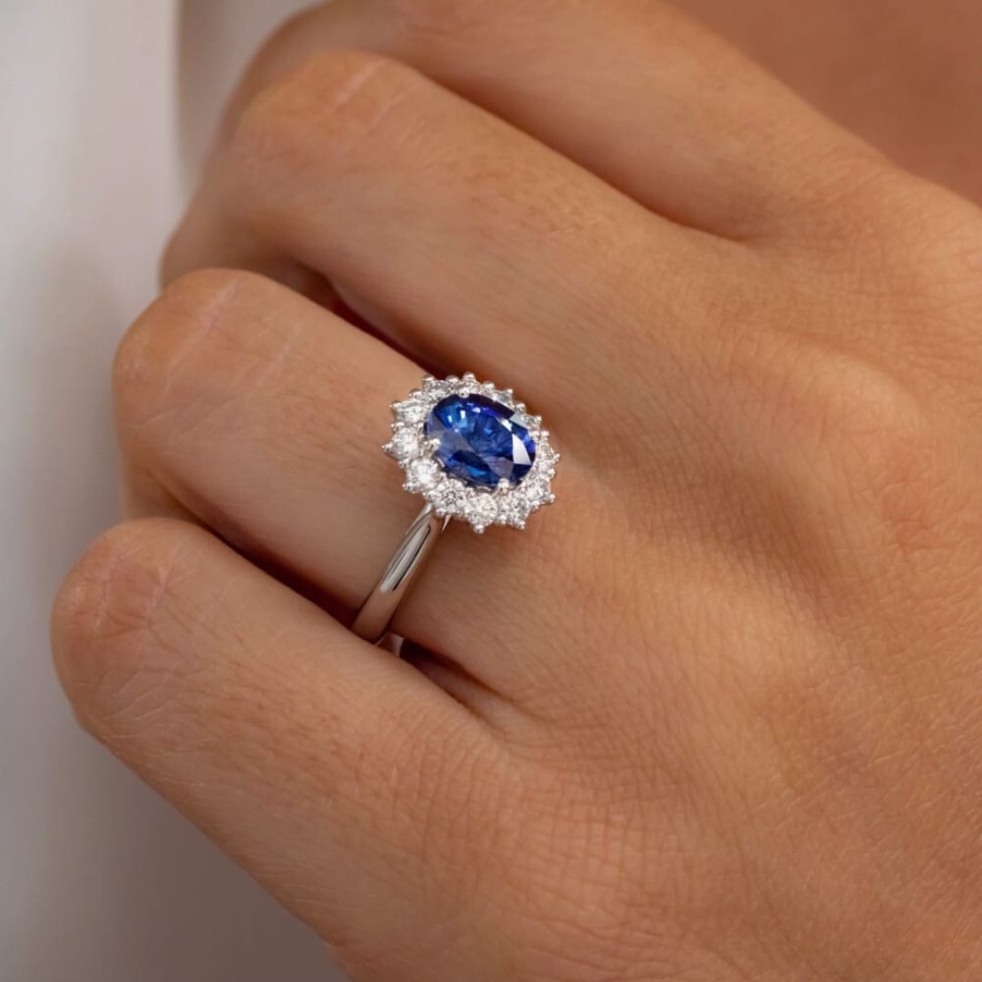 Sapphire Engagement Rings on Hand