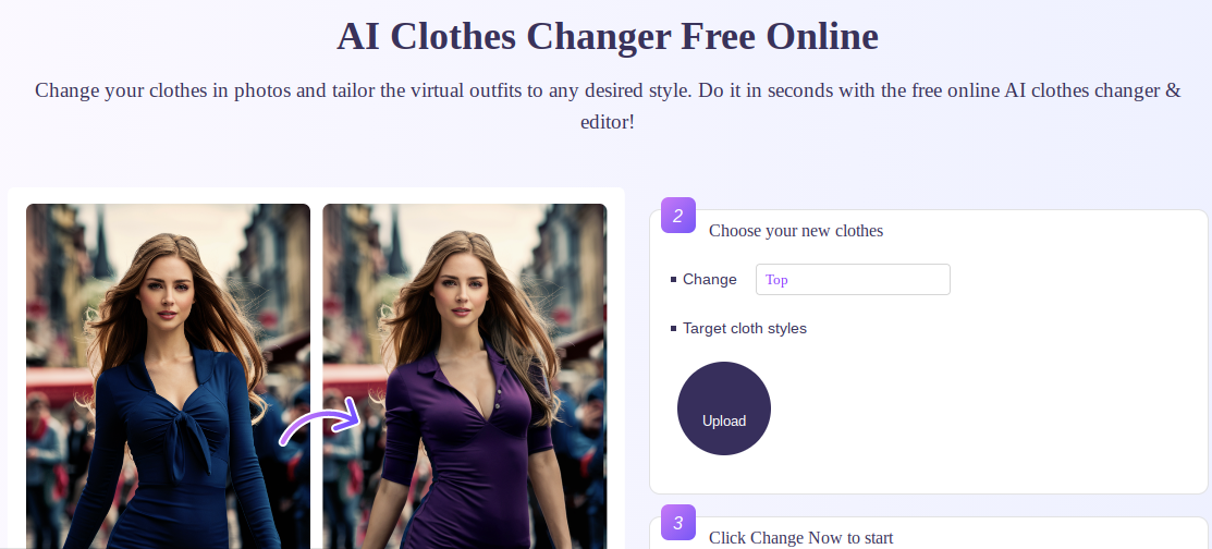 Vidnoz AI Image-to-Video and AI Clothes Changer Tools